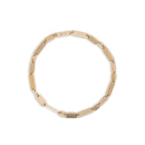 Monolinka Bracelet | 4mm | Edged Pave I Yellow Gold