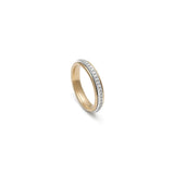 MAOR Orb Medium Band Ring Yellow Gold and Sterling Silver 