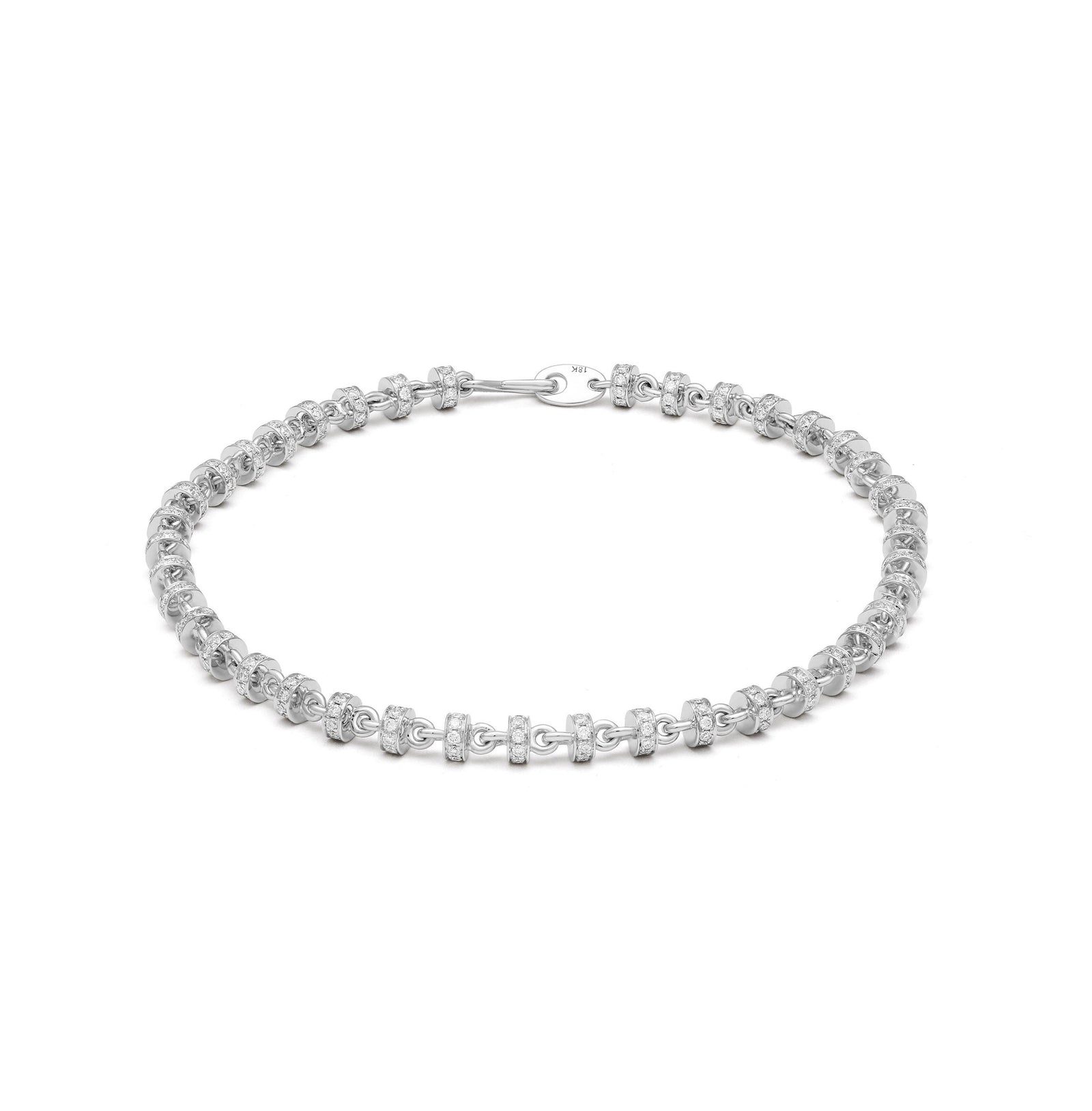 Omni Bracelet | 4mm | Full Pave | White Gold