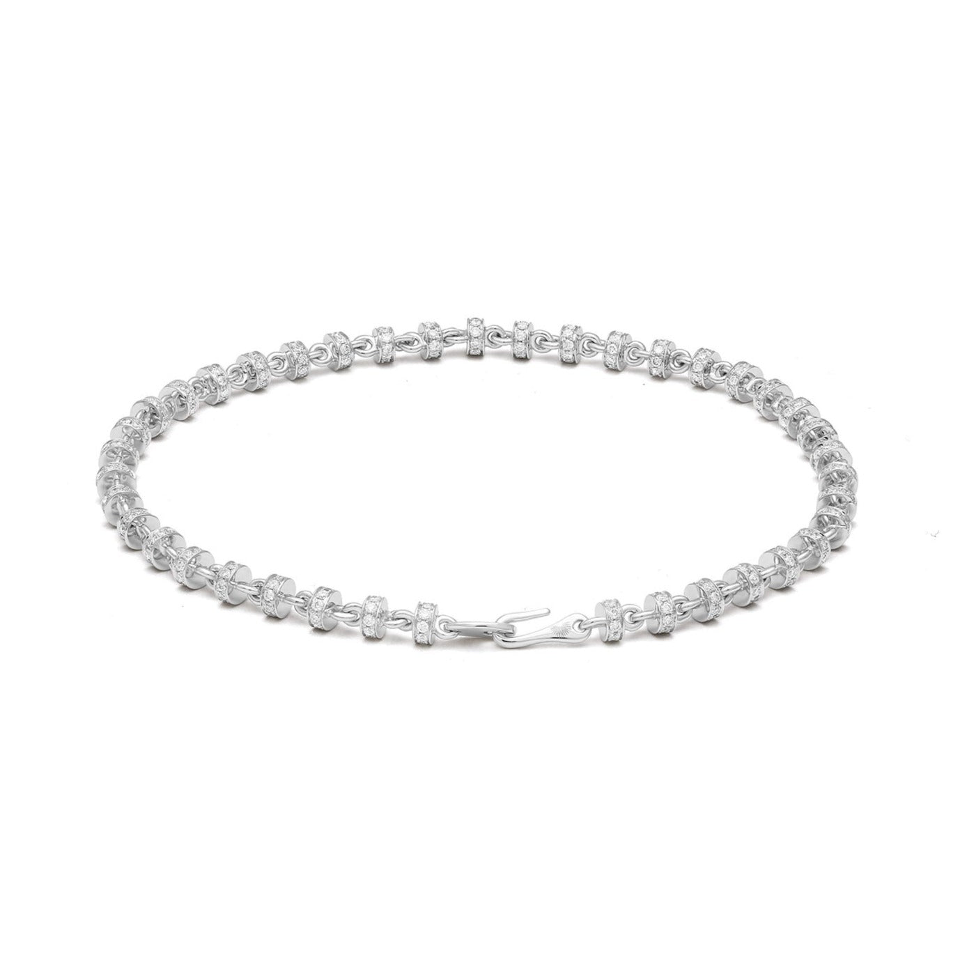 Omni Bracelet | 4mm | Full Pave | White Gold