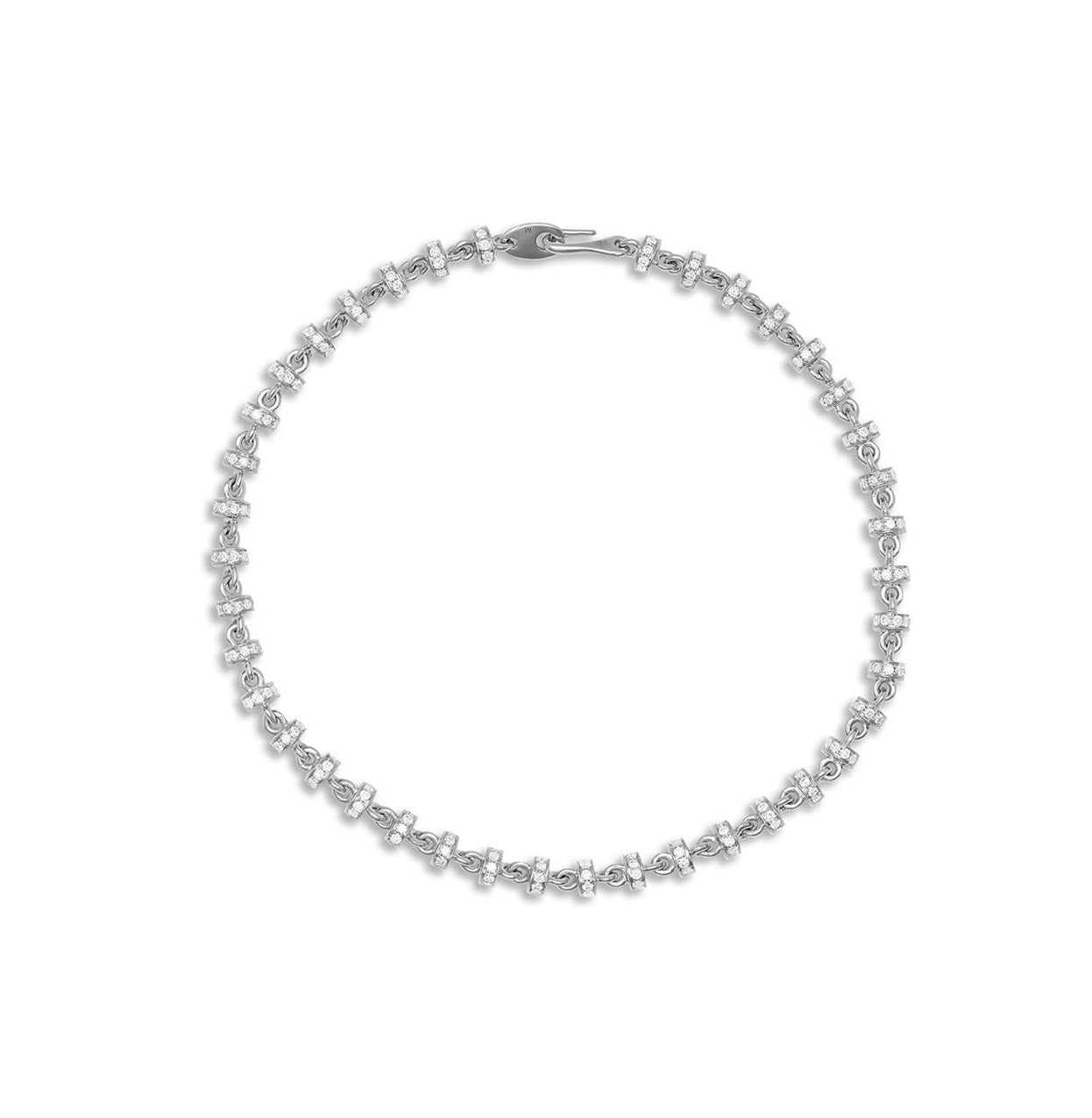 Omni Bracelet | 4mm | Full Pave | White Gold