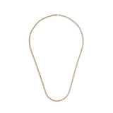 Omni 16" Necklace | 4mm | Pave Detail | Yellow Gold