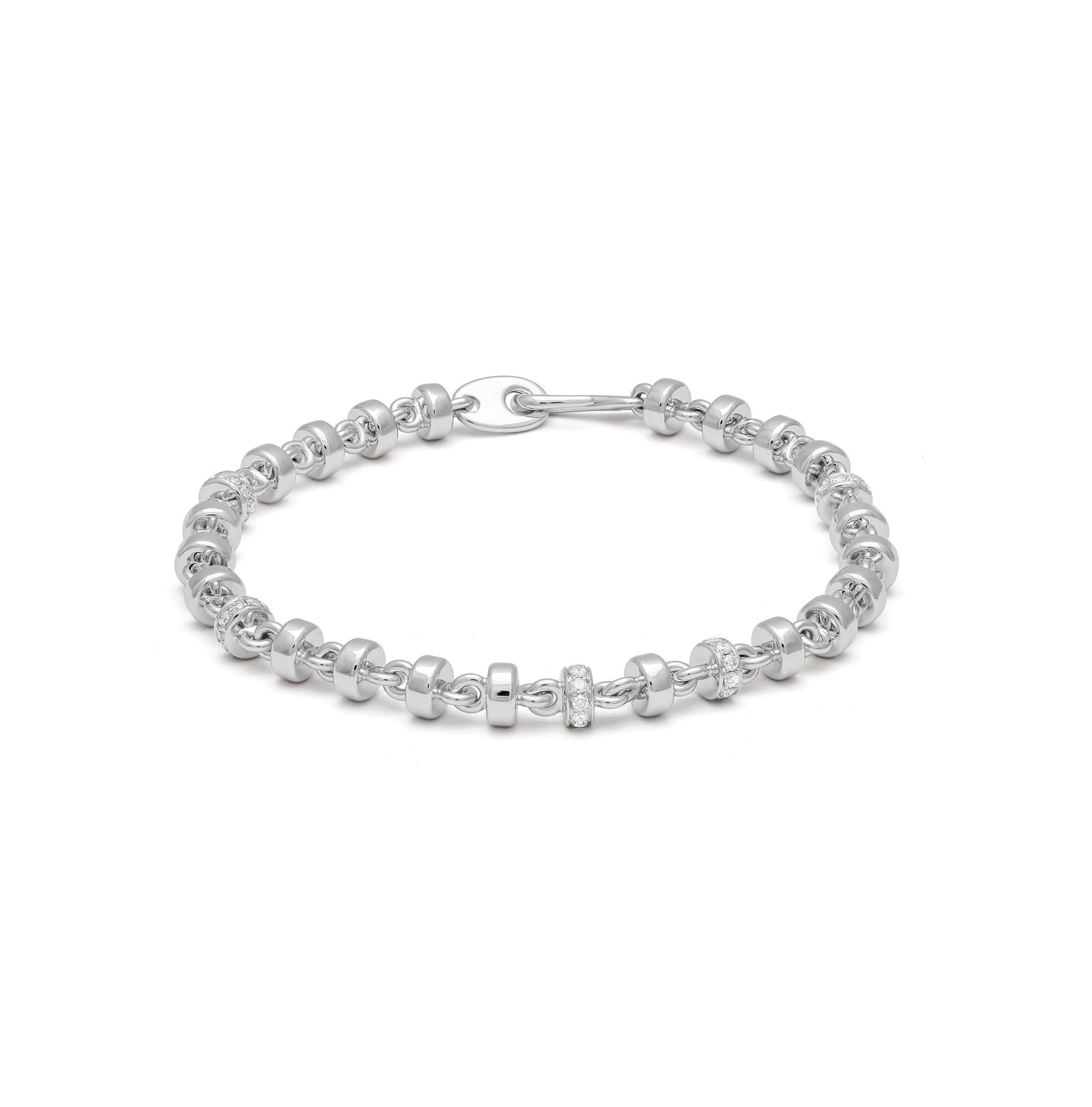 Omni Bracelet | 5.5mm | Pave Detail | White Gold