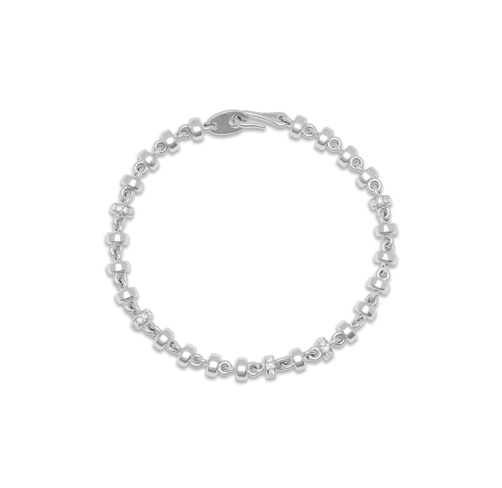 Omni Bracelet | 5.5mm | Pave Detail | White Gold