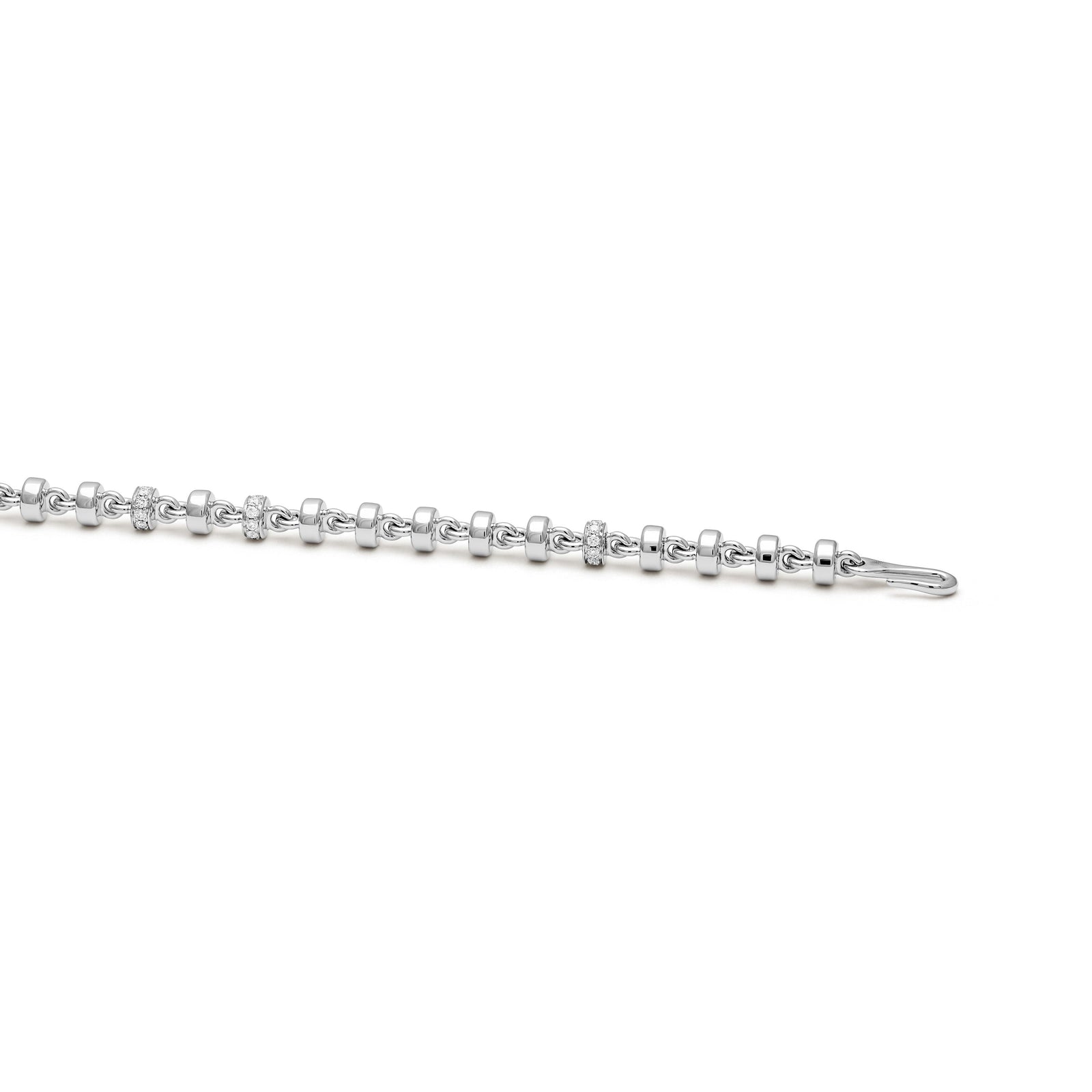 Omni Bracelet | 5.5mm | Pave Detail | White Gold