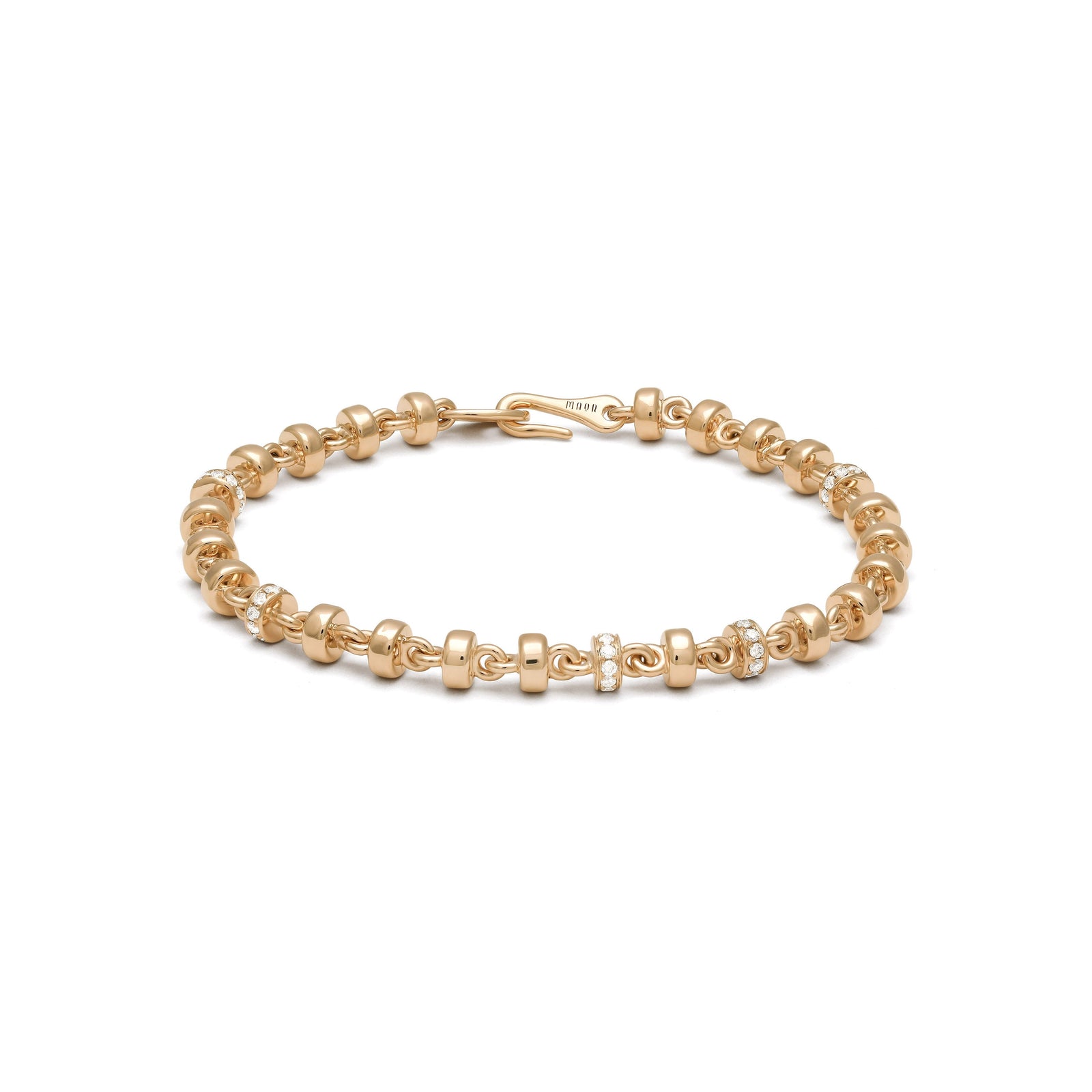 Omni Bracelet | 5.5mm | Pave Detail | Yellow Gold