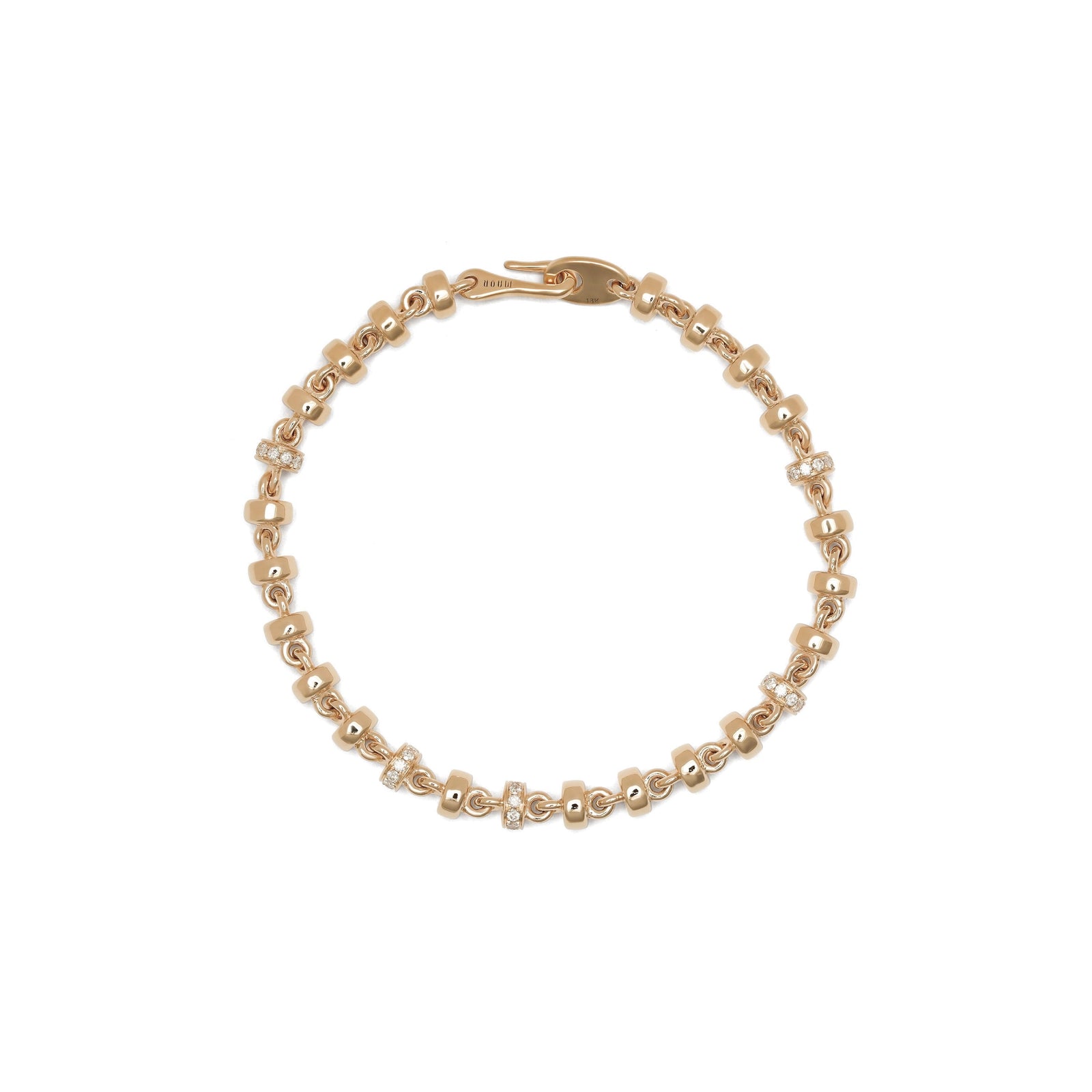Omni Bracelet | 5.5mm | Pave Detail | Yellow Gold