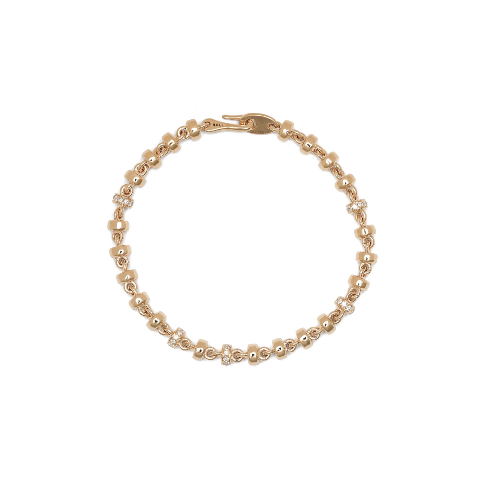 Omni Bracelet | 5.5mm | Pave Detail | Yellow Gold
