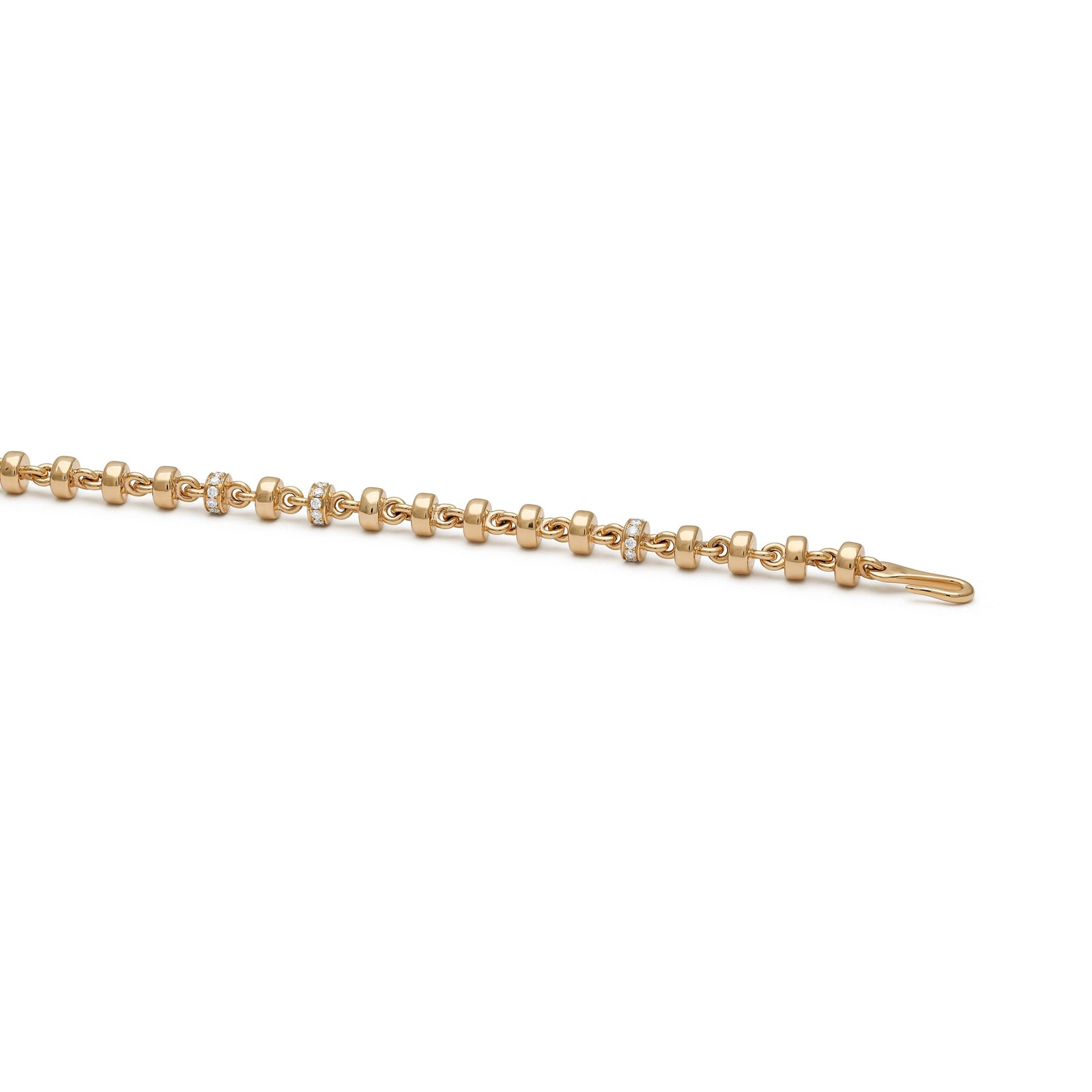 Omni Bracelet | 5.5mm | Pave Detail | Yellow Gold