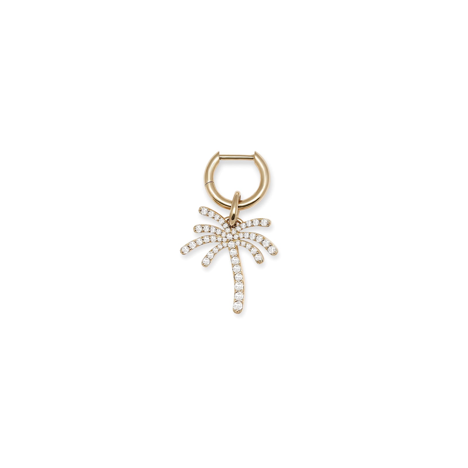 Paradisa Single Earring | Pave | Yellow Gold