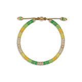 Rizon Bracelet I Green Pattern I Pave I Yellow Gold