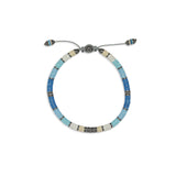 Rizon Bracelet | Light Blue Pattern | Pave | Black Gold