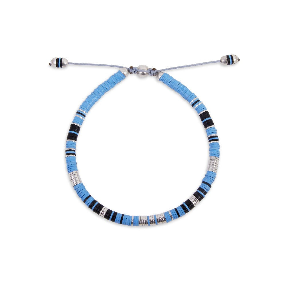 MAOR Rizon African bead bracelet with sterling silver