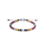 MAOR MCohen burgundy African bead bracelet in sterling silver