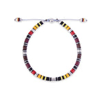 MAOR MCohen burgundy African bead bracelet in sterling silver