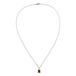 MAOR Equinox Garnet pendant mixed metal necklace