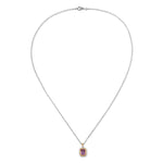 MAOR Equinox purple amethyst pendant mixed metal necklace