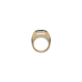 Solitaire Rectangle Ring | Emerald | Mixed Metals
