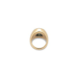 Solitaire Round Ring | Large Scale | Tourmaline | Mixed Metal