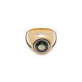 Solitaire Round Ring | Large Scale | Tourmaline | Mixed Metal