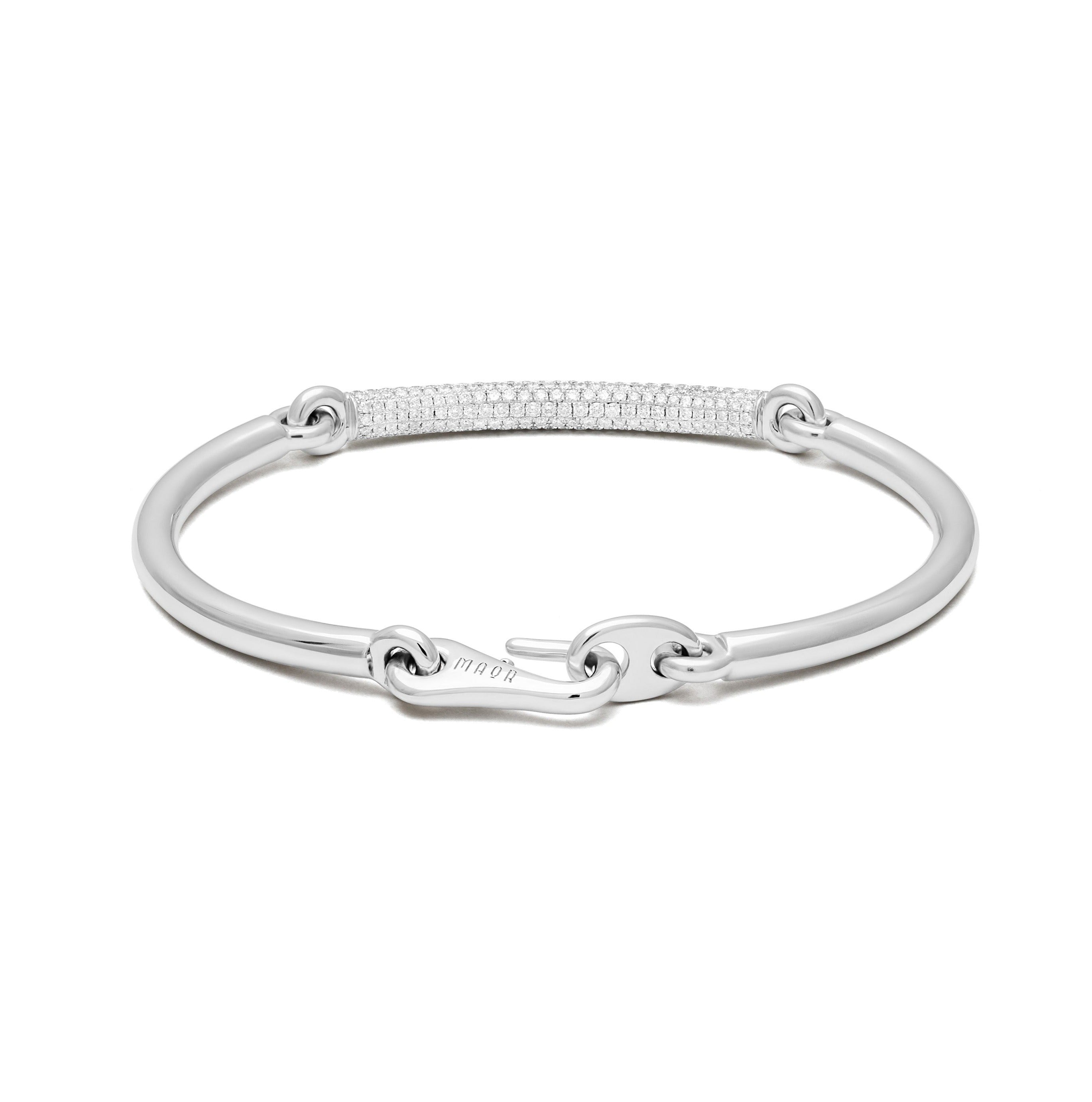 Silver Solstice Solstice Bracelet | 1/3 Pave I White Gold – MAOR