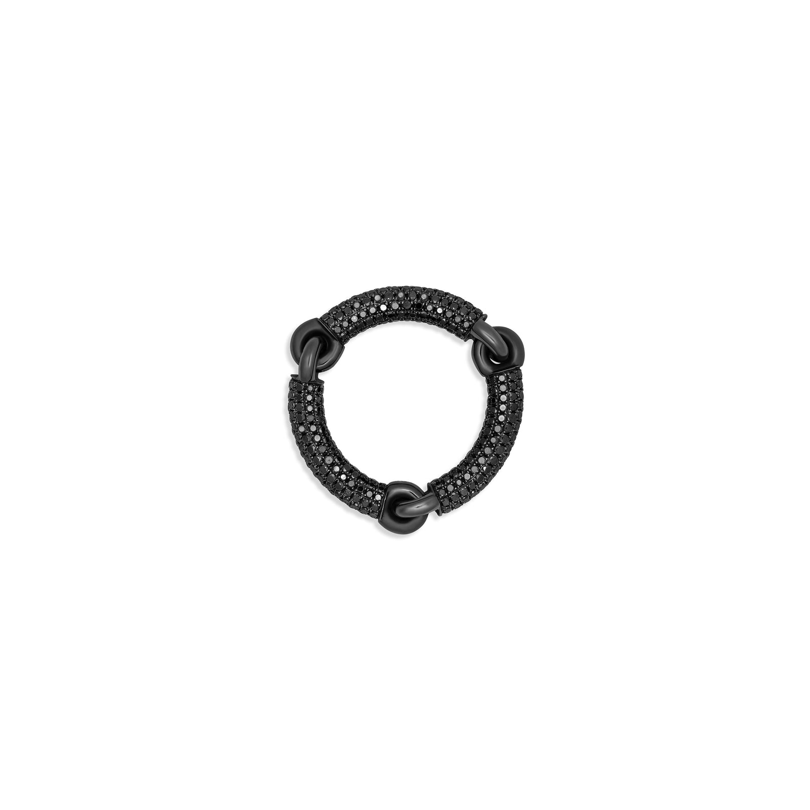 Solstice Ring | Full Pave | Black Gold