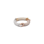 MAOR Trio Pave Solstice  Band Ring Yellow Gold White Gold Rose Gold