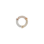 MAOR Trio Pave Solstice  Band Ring Yellow Gold White Gold Rose Gold