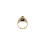 Solitaire Oval Ring | Small Scale | Sapphire |  Mixed Metal