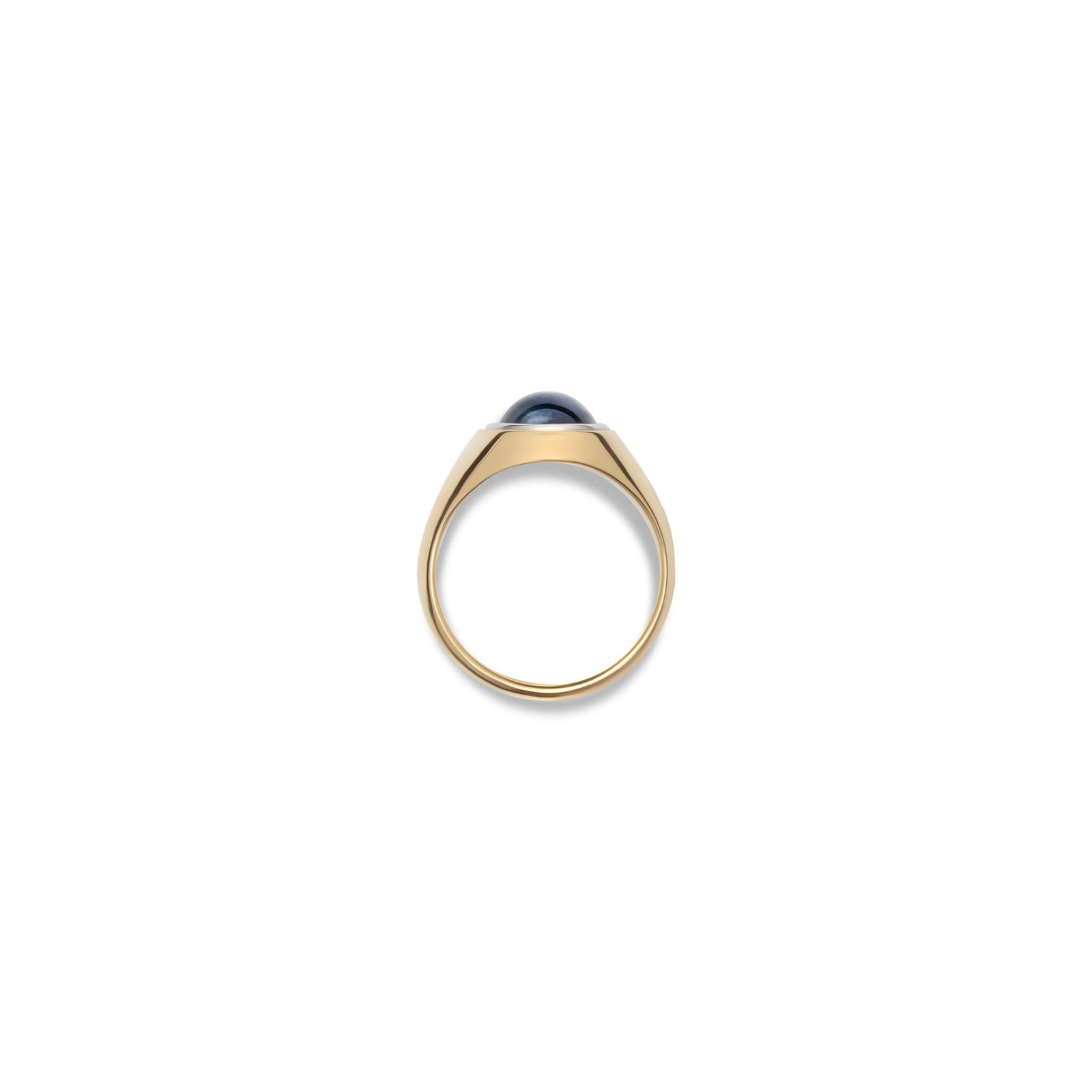 Solitaire Oval Ring | Sapphire | Small Scale | Mixed Metal
