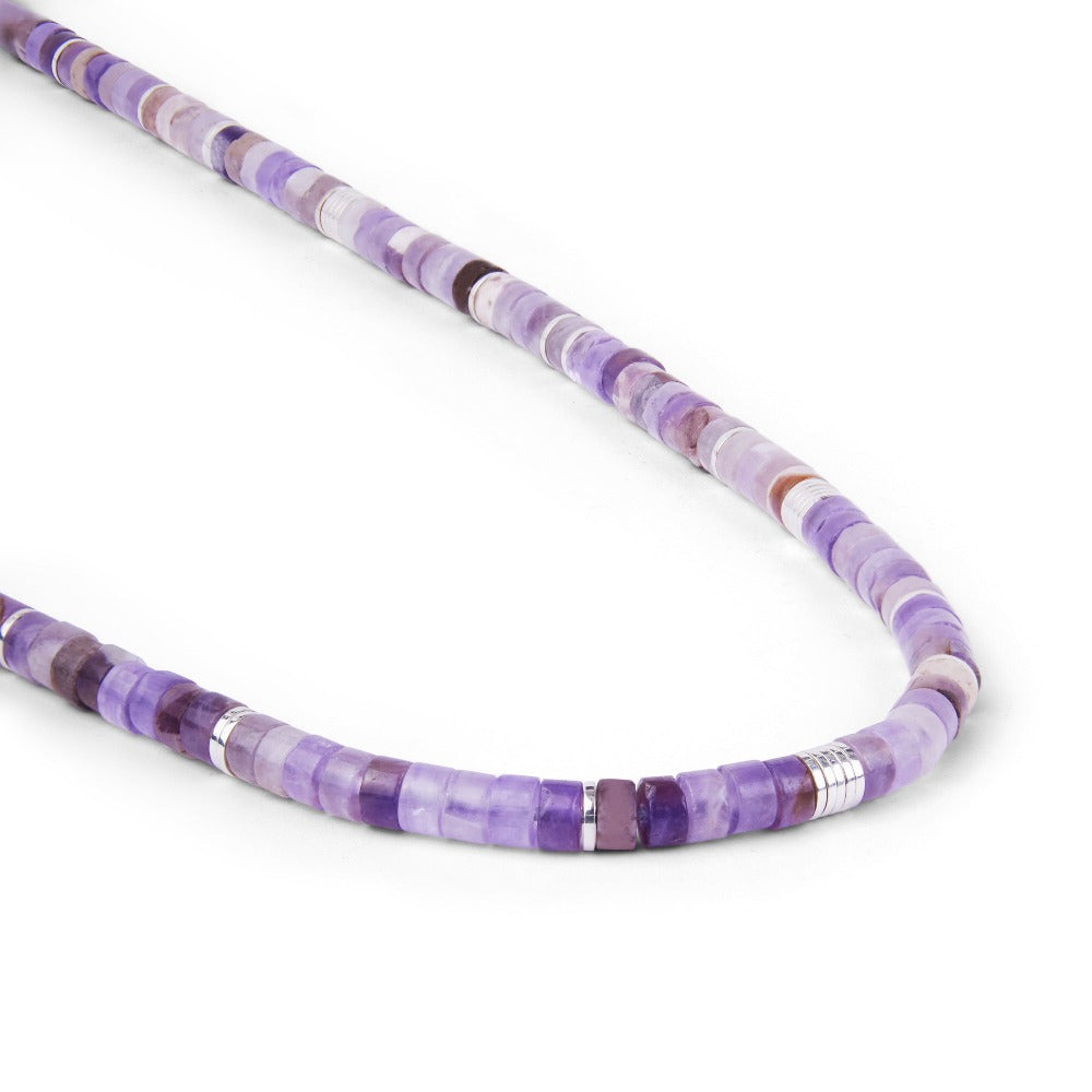 MAOR Tucson bead necklace in Amethyst and sterling silver