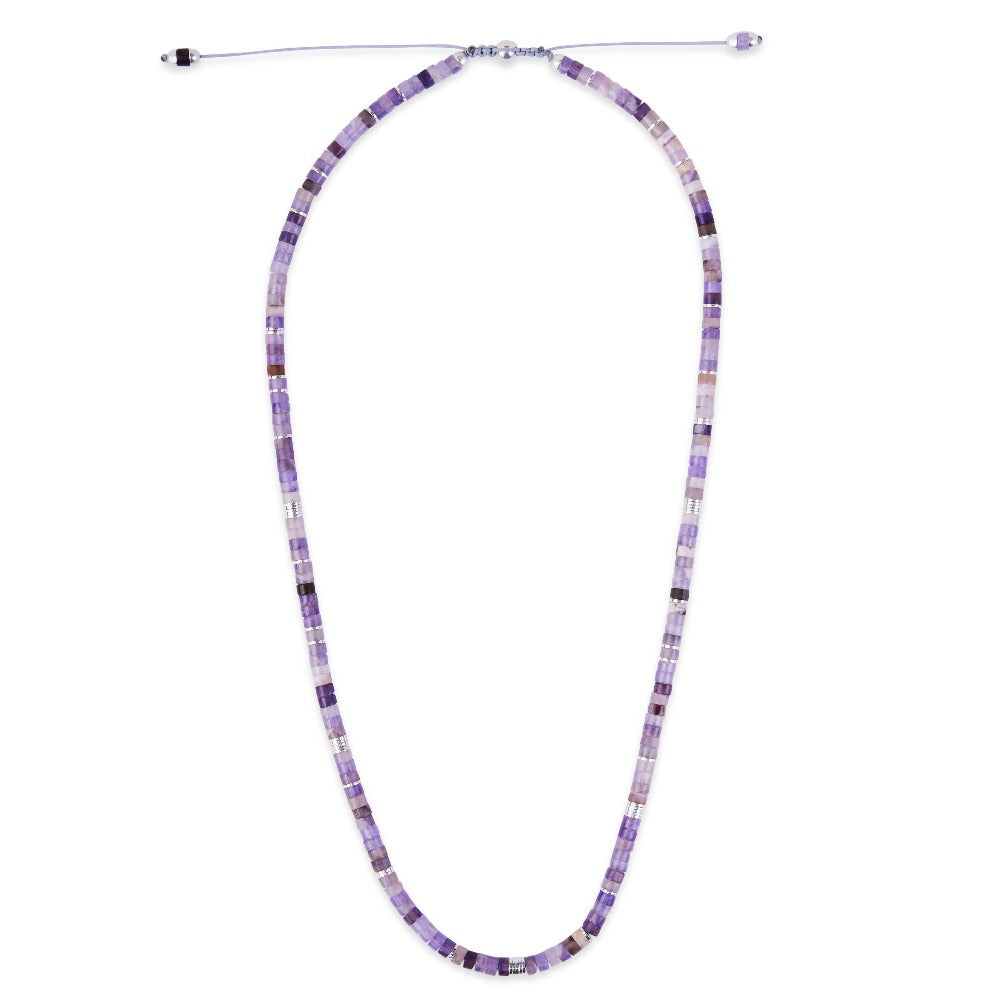 MAOR Tucson bead necklace in Amethyst and sterling silver