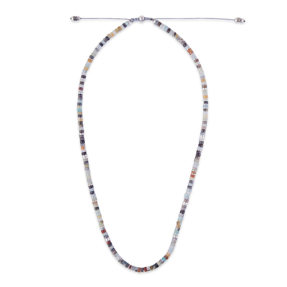 MAOR Tucson amazonite and sterling silver bead necklace