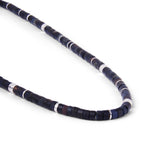 MAOR Tucson blue tigers eye and sterling silver bead necklace