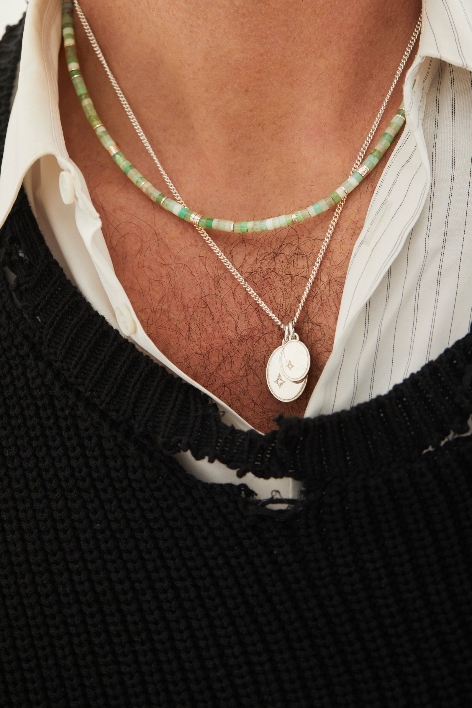 Gudo Oval Necklace | Sterling Silver