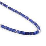 MAOR Tucson lapis and sterling silver bead necklace