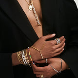 Neo Bracelet | 3mm | Edge Pave | Yellow Gold